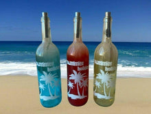 Cargar imagen en el visor de la galería, Botella summer verano vidrio cristal con luz 10 leds, lámpara decorativa