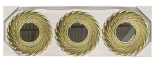 Cargar imagen en el visor de la galería, Pack 3 Espejos Pared Decorativos Plateados dorados Casa Habitación Salón 25 cm