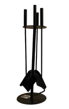 Cargar imagen en el visor de la galería, Juego 4 Piezas Utencilio limpieza Chimenea Hierro Altura 61cm ø 21cm