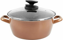 Cargar imagen en el visor de la galería, Magefesa - Copper Cacerola Con Tapa De Cristal Inducción, Acero, Cobre