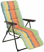 Cargar imagen en el visor de la galería, Sillón de Playa Acolchado de 4 Posiciones de Acero y Lona de 62x59x108 cm