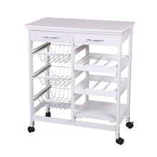 Cargar imagen en el visor de la galería, Mueble de Cocina Carro verdulero frutero, 3 cestos, 1 baldas, 2 botellero , 2 cajones, Mueble Para Cocina