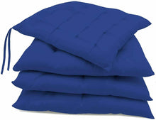 Cargar imagen en el visor de la galería, 4 x Cojines Acolchados Algoton y Poliester Cojin Para Sillas de 40 x 40 cm Para Silla de Jardín, Comedor, Cocina