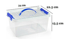 Cargar imagen en el visor de la galería, Caja de almacenamiento, Transparente, 8 litros, con asa, plástico