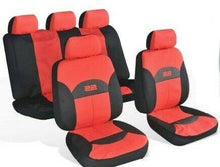 Cargar imagen en el visor de la galería, Funda cobertor Para Asiento de Coche auto Deportiva set 10 pcs rojo gris set 11