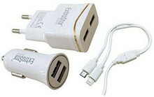 Cargar imagen en el visor de la galería, Kit Cargador móvil Doble Salida de USB 5V/2.1 A con Cable 2&1 iPhone y andriod
