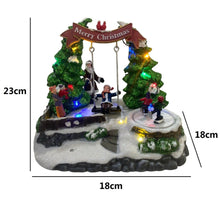 Cargar imagen en el visor de la galería, Escena Columpio Decoracion de Navidad Con Luz y Movimiento 23 x 18 cm