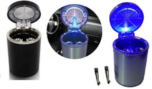 Cargar imagen en el visor de la galería, Cenicero de luz LED con Tapas para coche soporte Universal pila incluida