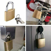 Cargar imagen en el visor de la galería, Candado dorado antirrobo seguro cerradura cerrojo de seguridad interior exterior