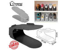 Cargar imagen en el visor de la galería, 5x Almacenaje de zapatos, calzados, plásticoen negro y gris, 5 unds