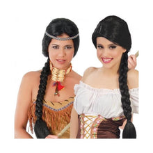 Cargar imagen en el visor de la galería, Peluca Negra o rubia de 85 cm con trenza extralarga para adolescentes y adultos y Fiesta Carnaval