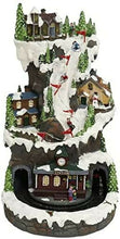 Cargar imagen en el visor de la galería, Escena Poblado de Navidad Villaje inflado en 3 niveles con música y movimiento