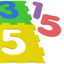 Cargar imagen en el visor de la galería, Baldosa Alfombra puzzle goma eva infantil de números con 10 piezas de 30x30 cm