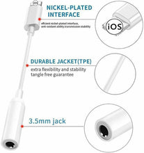 Cargar imagen en el visor de la galería, Adaptador de auriculares iPhone Audio Jack adaptador compatible con IOS