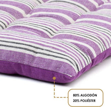 Cargar imagen en el visor de la galería, Cojín Acolchado para Silla en Algodón y Poliéster 37 x 37 cm - Decoración Hogar - Ideal para Sillas