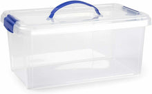 Cargar imagen en el visor de la galería, Caja de almacenamiento, TRANSPARENTE, 10 litros, con asa