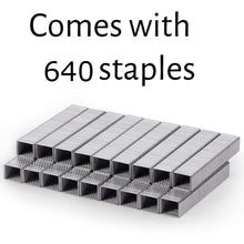 Cargar imagen en el visor de la galería, Grapadora resistente capacidad de 25 hojas papeleria escolar 640 grapas 80 g