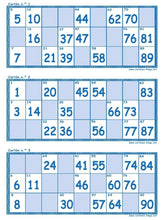 Cargar imagen en el visor de la galería, Bingo mini juego de mesa Lotería 12 cartones 90 numeros portatil 11x11x11 cm