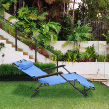 Cargar imagen en el visor de la galería, Silla Tumbona Plegable 79 x 46,5 x 153 cm Hamaca Regulable Multiposiciones de Metal - Ideal para