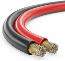 Cargar imagen en el visor de la galería, Cable de audio para altavoces 100 m metros 0.75mm 2.6x5.2 mm BOBINA ROJO Y NEGRO
