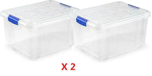 Cargar imagen en el visor de la galería, Cajas de Plástico almacenamiento, TRANSPARENTE, 16 Litros, sin ruedas, n 1 (set)