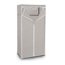 Cargar imagen en el visor de la galería, Armario con Funda Gris Tela Ropero Estante Lona Ropa Guardarropa 75 x 46 x 160cm