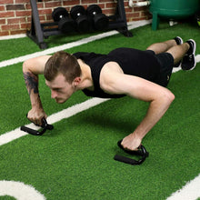 Cargar imagen en el visor de la galería, Manijas Push Up Soportes para Flexiones y Otros Entrenamientos, negro-rojo