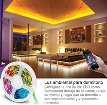Cargar imagen en el visor de la galería, Tira Led Bluetooth 15m, Luces Led Habitacion Con Ir Control Remoto y Inteligente