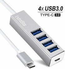 Cargar imagen en el visor de la galería, Hub USB C 4 En 1 USB C Adaptador, 4 Puertos USB 3.0, Hub Tipo C para MacBook ...