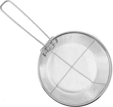 Cargar imagen en el visor de la galería, Cestillo para Freír con Mango Plegable y Enganches para la Sartén cesta redonda