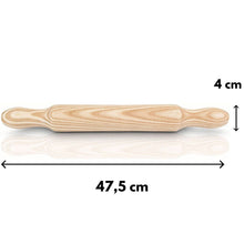 Cargar imagen en el visor de la galería, Rodillo de madera para cocina grande y pequeño para masa de madera para niños