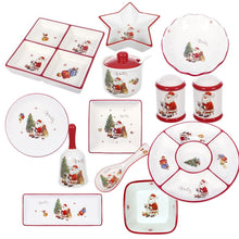 Cargar imagen en el visor de la galería, Menaje de Mesa Juego de Vajilla Cerámica de Navidad Plato Entremesera Bandeja...