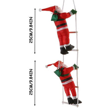 Cargar imagen en el visor de la galería, Papá noel tejido impermeable con escalera 69 cm Para Balcón decoracion Navidad
