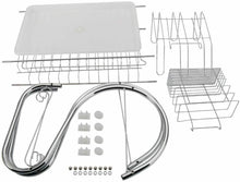 Cargar imagen en el visor de la galería, Escurridor de vajilla de acero cromado, escurreplatos 2 niveles para cocina