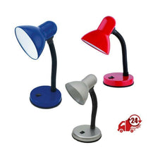 Cargar imagen en el visor de la galería, Lámpara flexo 14.2 x 35 cm metal y plástico rojo gris azul