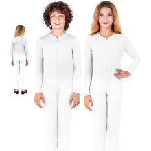 Cargar imagen en el visor de la galería, Mono Maillot Cuerpo Entero con Cremallera Invicible Infantil Niño Niña Unisex Disfraz Segunda Piel Para Bailar Teatro Halloween Carnaval
