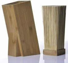 Cargar imagen en el visor de la galería, Soporte de cuchillos nórdico marrón de bambú para cocina