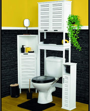 Cargar imagen en el visor de la galería, Mueble Sanitario para baño WC - 2 puertas +1 estante, Estante para inodoro Miami