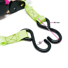 Cargar imagen en el visor de la galería, Correa Tensor sujeción automática 3,5m x25mm Eslinga Trinquete Autoenrollable