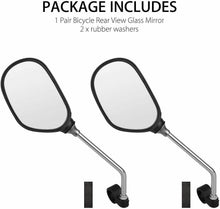 Cargar imagen en el visor de la galería, 2 x Espejo Retrovisor de Bicicleta Ajustable Universales Lente de Espejo Retrovisor de Bicicleta para Bicicleta de Monta/Bicicleta/E-Bike/Monopatín/Silla de Ruedas/Andador