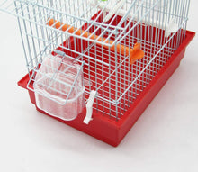 Cargar imagen en el visor de la galería, Jaula para Pájaro Pajarera Periquito Canarios con Comedero Bebedero Saltador