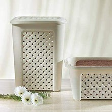 Cargar imagen en el visor de la galería, Pongatodo Cesto Plastico Con Tapa Para Ropa Arianna 30 litros 37.5x27.5x47 cm