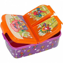 Cargar imagen en el visor de la galería, Sandwichera múltiple con 3 compartimentos plástico para almuerzo fiambrera desayuno infantil colegio