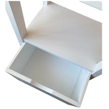 Cargar imagen en el visor de la galería, Mueble de Baño con 1 Cajon Bajo + 3 Estantes (2 compartimentos) de Madera Pino Natural Blanco Para