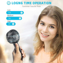 Cargar imagen en el visor de la galería, Mini Ventiladores de Mano Ventilador Portátil USB Batería Recargable 3 velocidad