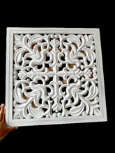 Cargar imagen en el visor de la galería, Mandala pared cuadrado y redondo blanco de madera decoración de pared de hogar