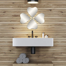 Cargar imagen en el visor de la galería, Set de 4 Espejos Cuadrado Redondo Estrella Corazon Hexagonal Adhesivos Decoración para Pared hogar