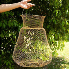 Cargar imagen en el visor de la galería, Jaula de red de pesca plegable cesta de alamble de metal para cangrejos Anguilas