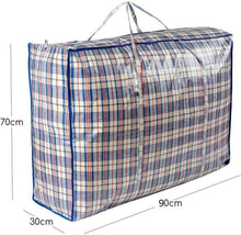 Cargar imagen en el visor de la galería, 2 bolsas rafia grande colada, cesta lavandería, limpieza, con cremallera y asas