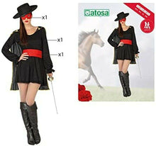 Cargar imagen en el visor de la galería, Disfraz Enmascarada Mujer Adulto Vestido Negro Fiesta Carnaval